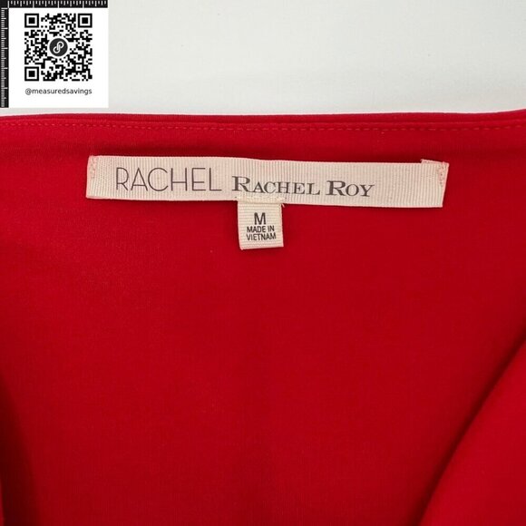 Medium - NWOT RACHEL Rachel Roy - Red Long-Sleeve Knee-Length Zippered Dress - Picture 3 of 9